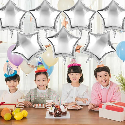 Silver Star Balloons, 50 Pieces 10" Star Balloons, PSKJATIN 50 Pieces 10" Star - Image 7