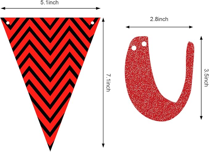 Outus Pre-strung Glitter Congratulations Banner Triangle Flag Banner - Image 3