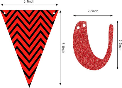 Outus Pre-strung Glitter Congratulations Banner Triangle Flag Banner - Image 3
