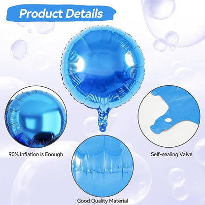 20PCS 18 Inch Round Foil Balloon, Round Aluminum Giant Balloon - Image 3
