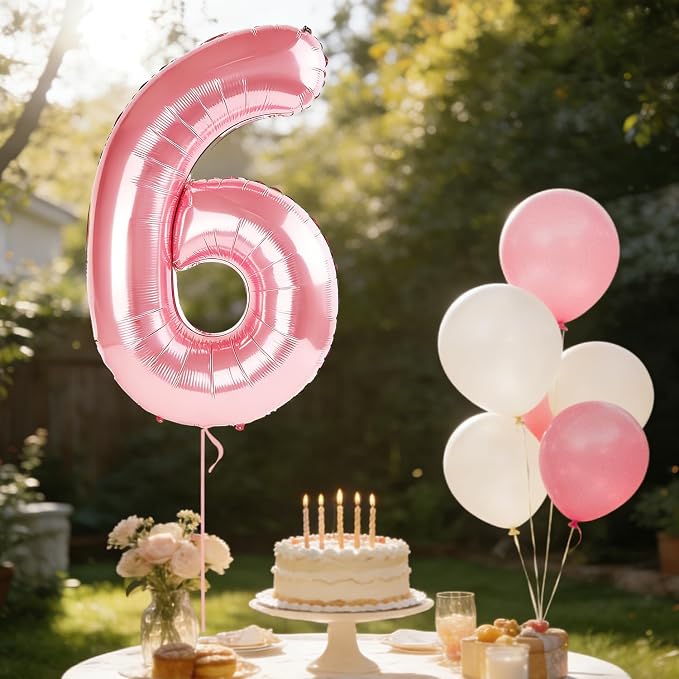 40 Inch Number 6 Balloons for 6th Birthday Party Decorations, 0-100 Jewelry - Image 3