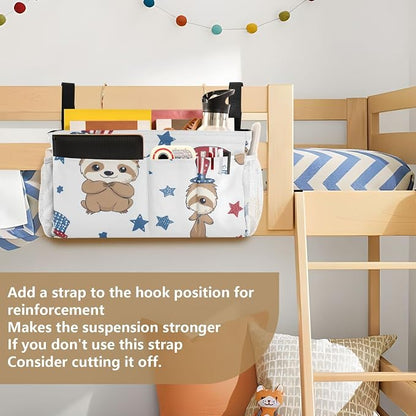 Bedside Caddy Metal Frame Hanging Organizer Bunk Bed Dorm Accessories Hook And - Image 6