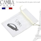 Camila Paris CP3114 French Hair Barrette Clip, Flexible Ponytail Holder No Metal Parts, Strong Hold Grip Hair Clips for Women, No Slip and Durable Styling Girls Hair Accessories, Made in France