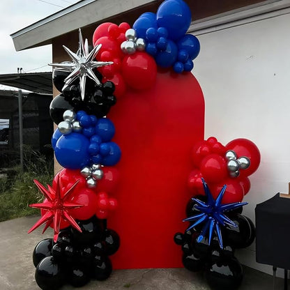 Black and Red Blue Balloon Arch Kit, Birthday Party Balloons | Different Sizes - Image 4