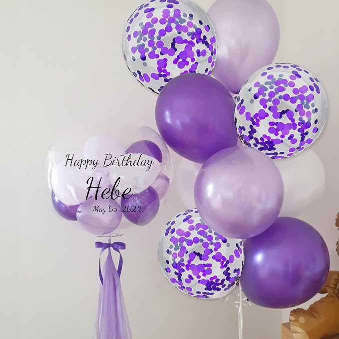 Purple Confetti Balloons - Image 4