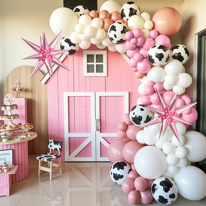 Pink Cow Balloons, 12 Inch Cowgirl Balloons - Image 4