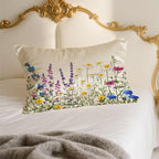 Silk Pillowcase for Hair and Skin Colorful Botanical Wildflowers Satin Pillowcase Standard Size with Zipper Silky Soft Cooling Satin Pillowcase Sleeping for Women 20"x26"