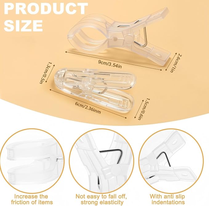 Balloon Arch Clips, 20 Pack Transparent Plastic Clips - Image 2