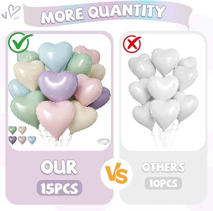 Pastel Heart Balloons - Image 4
