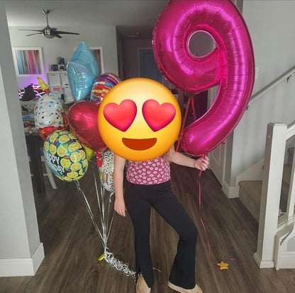 7 Balloon Number 40 Inch Rose Purple Balloons - Image 2