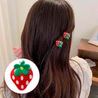 20pcs Mini Strawberry Clips for Women, Small Strawberry Hair Claw Clips, Non-Slip Cute Jaw Claw Hair Barrette Fruit Accessories for Long Short Thin Thick Curly Straight Hairstyles- Red