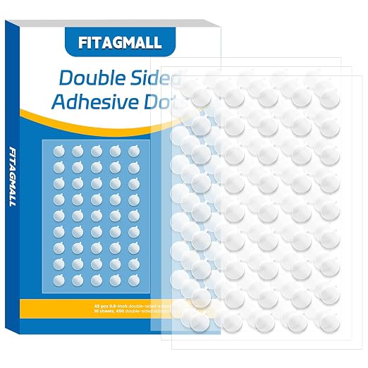 450Pcs Double Sided Adhesive Dots, 0.8" Clear No Trace Sticky Tac, Waterproof by Unknown