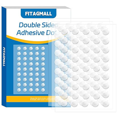 450Pcs Double Sided Adhesive Dots, 0.8" Clear No Trace Sticky Tac, Waterproof by Unknown