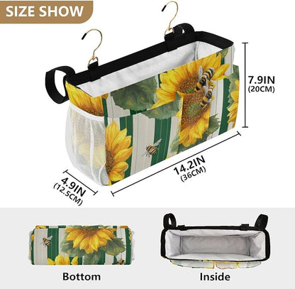 Bedside Caddy Metal Frame Hanging Organizer Bunk Bed Dorm Accessories Hook And - Image 4