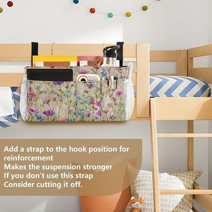 Bedside Caddy Metal Frame Hanging Organizer Bunk Bed Dorm Accessories Hook And - Image 6