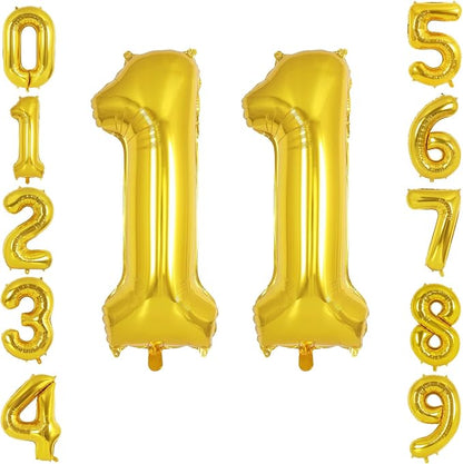40 Inch Gold Number 11 Foil Balloon by TNCDJKPA
