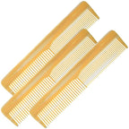 Giorgio GIVY16 Fine and Wide Tooth Handmade Detangler Comb - Hair Styling and Detangling Saw Cut Barber Comb for Men and Women