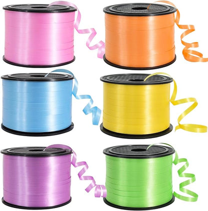 TONIFUL 6 Colors Light Rainbow Curling Ribbon Balloon String by TONIFUL