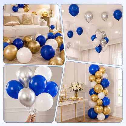 Royal Blue Balloons, 12 Inch Dark Blue Latex Party Balloon | 30 Pack Navy Blue - Image 6