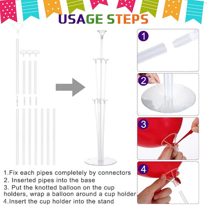 VioraWhite 8 Set Balloon Stands Kits, Sticks Holder - Image 3