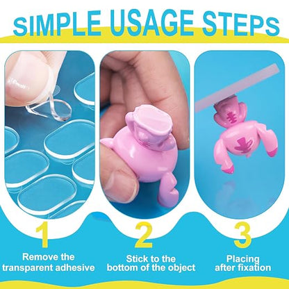 560Pcs Clear Adhesive Dots, Double-Sided, 0.31"x0.51" | Double Sided, No Trace - Image 3