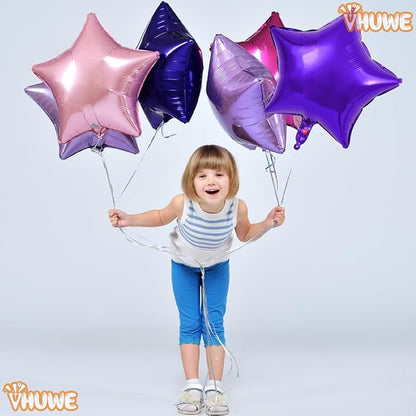 Purple Star Balloons 18 Inch - Image 2