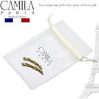 Camila Paris CP3374 French Hair Barrettes Clips for Women, Handmade, Girls Side Slide-in Barrette Clip, Hair Accessories for Women. Strong Hold No Slip Grip Fashion Durable Styling, Made in France