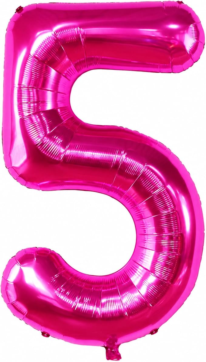 KatchOn Giant Hot Pink 5 Balloon Number - Image 4