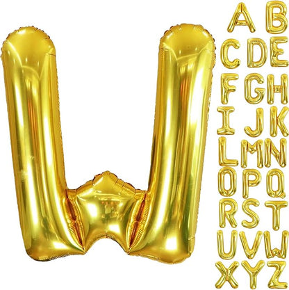 40 Inch Letter Foil Balloons Gold by Aeniaza