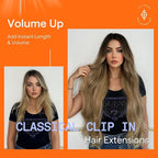 Full Shine Balayage Clip in Hair Extensions 14 Inch Dark Brown Ombre Ash Brown And Dirty Blonde Seamless Clip in Hair Extensions Human Hair 7 Pcs Remy Hair Clip ins Extensions 120 G