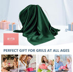 Silk Pillow Cases Standard Size 100% Mulberry Silk Pillowcase for Hair & Skin 22 Momme Both Sided Grade 6A Silk Cooling Soft Breathable 20 x 26 Inches with Hidden Zipper 1PC, Green