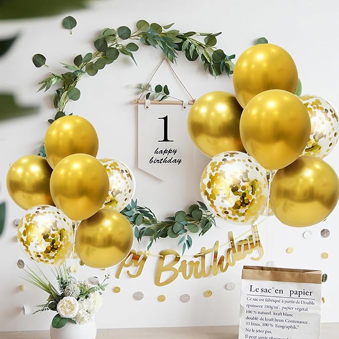 ZJDHPTY Gold Birthday Decorations, 4 Set Balloon Stand - Image 2
