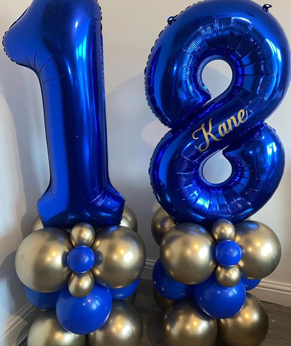 40 Inch Navy Blue 18 Number Balloons Giant 18 Balloons Navy Blue Birthday 18 - Image 4