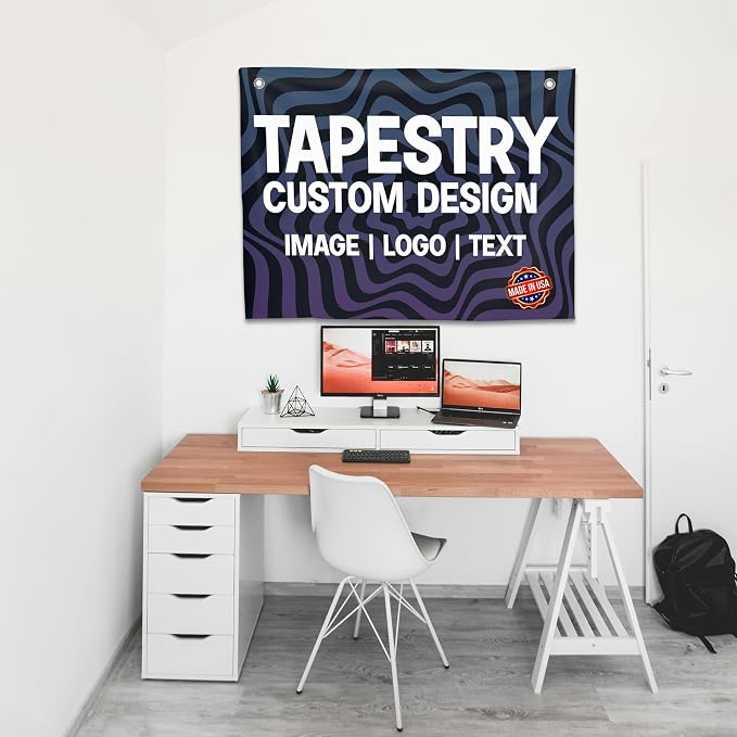 DC Custom Tapestry Wall Hanging, Custom Backdrop personalized Made in USA | - Image 4