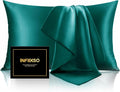 INFIIXSO Mulberry Silk Pillowcase for Hair and Skin, Silk Pillow Cases Queen Size with Hidden Zipper 20x30 Inches, Super Smooth and Soft Cooling Pillow Cases for Hot Sleepers(Teal, 1 Pack)