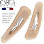 Camila Paris CP3056 French Hair Barrettes Clips, Snap Hair Slides Clic Clac for Women, Styling Girls Side Slide-in Metal Snap Pin Hair Accessories for Women. Strong Hold, No Slip Grip, Made in France