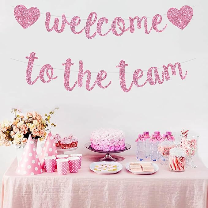 BEISHIDA Welcome to The Team Banner, NO DIY, Office Party Decorations - Image 6