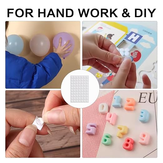 350pcs Clear Double-Sided Sticky Adhesive Dots, 6mm/0.24” Round Transparent - Image 3