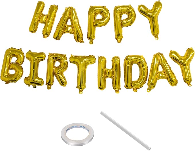 CARGEN 16in Happy Birthday Balloons Banner by CARGEN