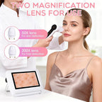 Scalp and Skin Analysis Machine, 5 Inch Digital Scalp Camera with 50x/200x Lenses, Rechargeable Skin Health Detection Use for Home, Spa and Salon