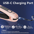 2-in-1 Cordless Hair Straightener & Curler – Includes Carrying Pouch – Mini Travel Hair Straightener with LCD Display, USB-C Charging, 4 Temp Modes up to 420°F and Long Battery Life