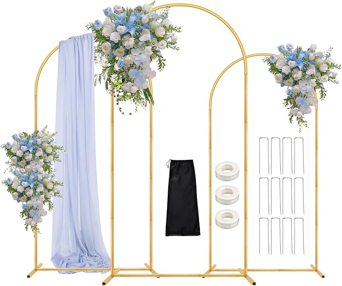 Wedding 6FT, 4FT Arch Backdrop Stand Set of 3 by Antizz