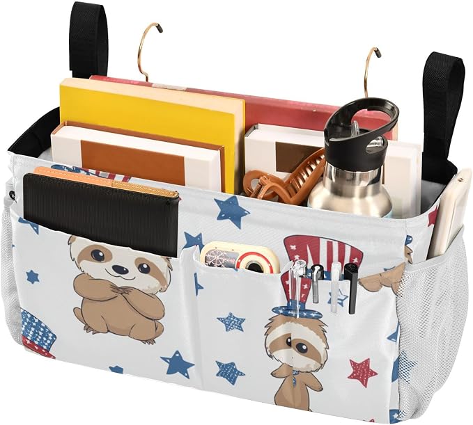 Bedside Caddy Metal Frame Hanging Organizer Bunk Bed Dorm Accessories Hook And - Image 3