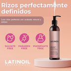 LATINOIL - Curl Defining Hair Cream - Lightweight Curl Enhancing Cream for Curly & Wavy Hair - Anti Frizz Moisturizing Styling Product with Chia Seed Oil & Amino Acids - Leave In Conditioner - 8.1 Oz