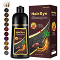 Instant Coffee Hair Dye Shampoo for Gray Hair 3 in 1, Natural Hair Color Shampoo for Women Men Brown Colors in 10-15 mins, 100% Coverage Long Lasting Brown Hair Dye 17.5 Fl Oz