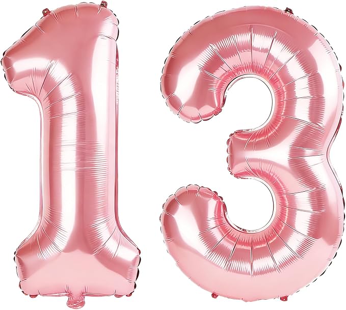 40 Inch Number 13 Balloons for 13th Birthday Party Decorations, 0-100 Jewelry by FOBELEC