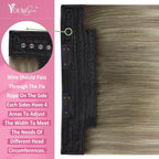 YoungSee 120G Wire Hair Extensions Ombre Blonde Hair Extensions Invisible Wire Balayage Ash Blonde Ombre Platinum Blond One Piece Human Hair Extensions Thick Straight Hair 16Inch