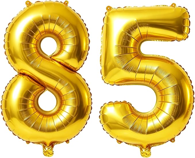 40 Inch Number 85 Balloons for 85th Birthday Party Decorations, 0-100 Gold by FOBELEC