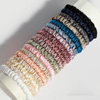 6PCS 100% Pure Mulberry Silk Hair Tie,Natural Silk Hair Scrunchie Worn on Trip, Party, Daily Life and Other Occasions, Suitable for Giving Yourself, Family and Friends Hair Accessorie(Combination 2)