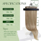 RUNATURE Human Hair Clip in Extensions Blonde, 20 Inch Clip in Hair Extensions Real Human Hair, Long Straight Hair Remy Natural, Add Length, 120g 7pcs #16P22 Beige Blonde Highlights